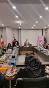 Mina Mohammadian at the Academina Crochet Event in Tehran
